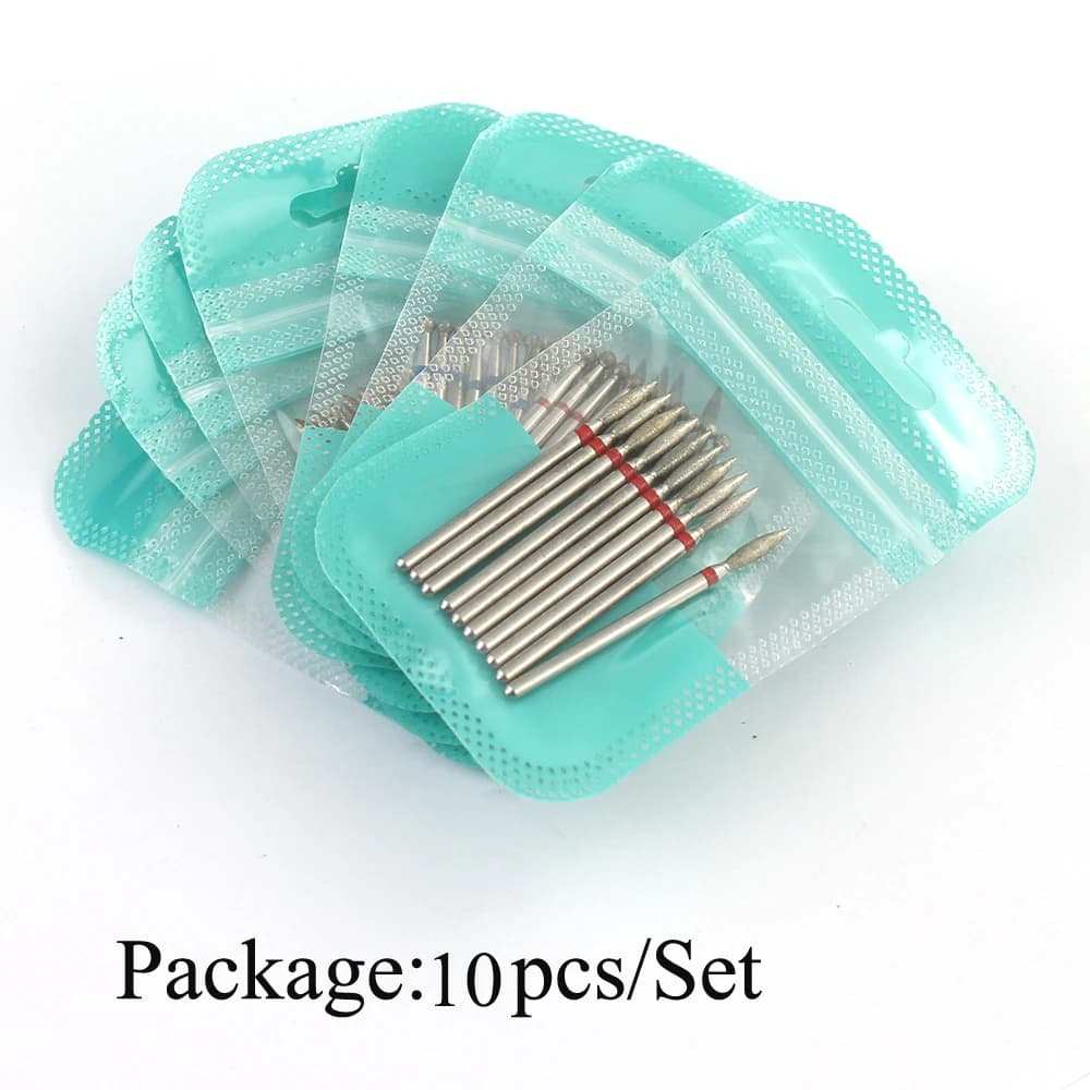 10 pièces diamant fraise ongles forets ensemble pour manucure accessoire pédicure électrique Machine