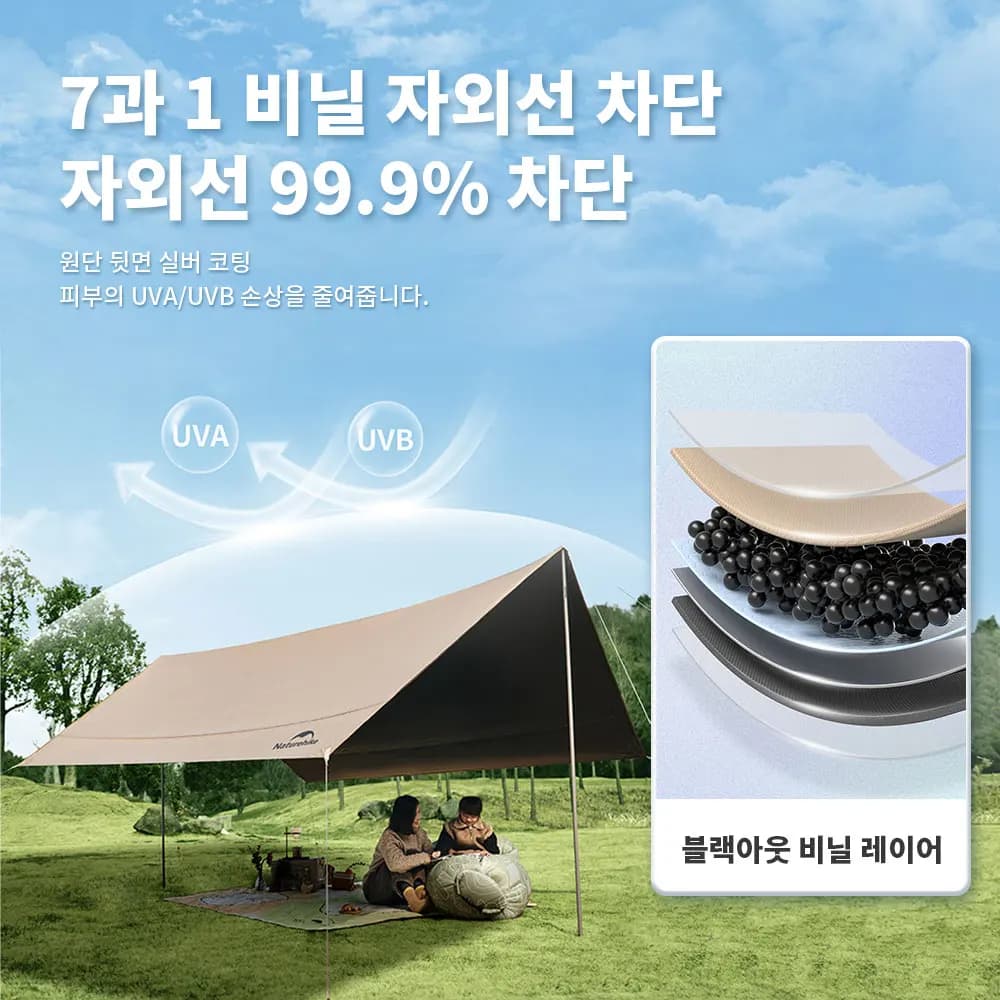 Naturehike Camping abri solaire été 10-12 personnes auvent 17 ㎡   Pare-soleil, parc extérieur, tente