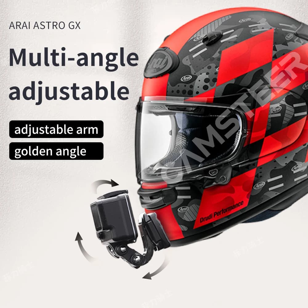 Arai-Menton de casque de moto personnalisé Astro Gx, support pour GoPro hero12 11 10 9 Insta360 tage