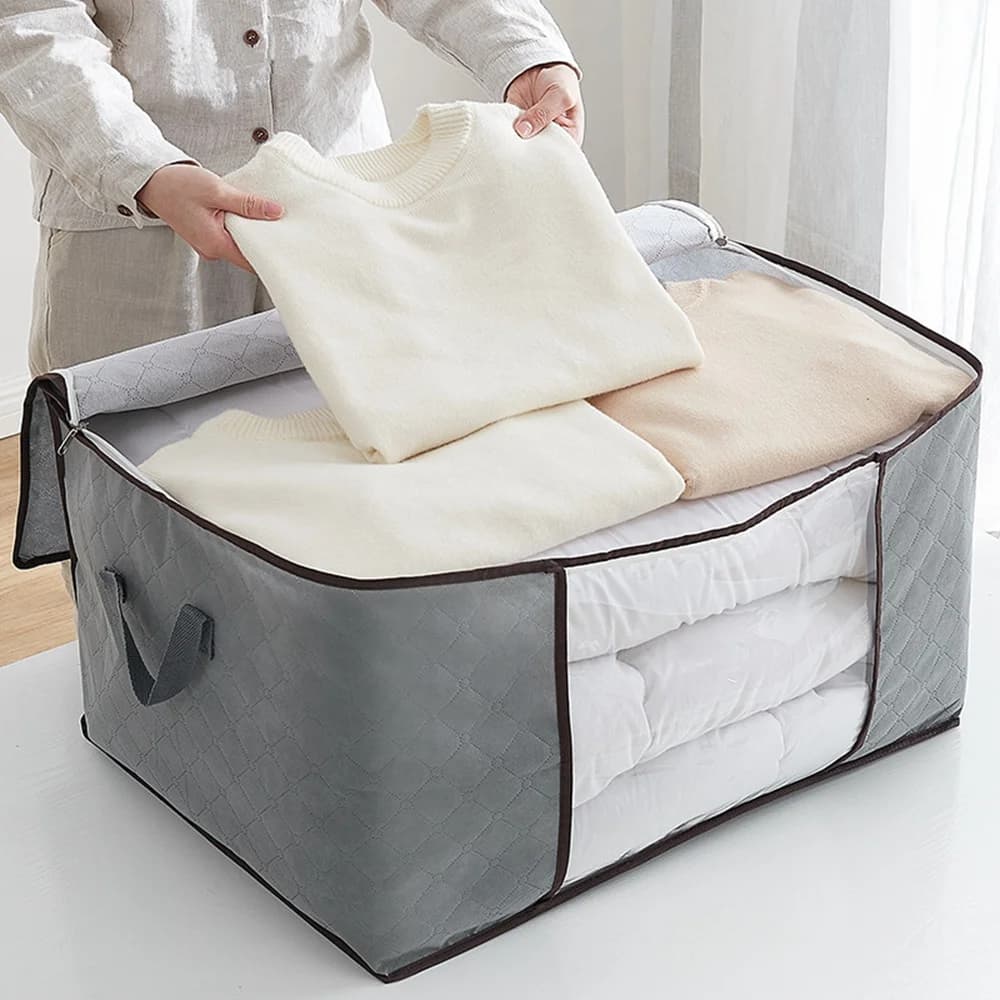 Sac de rangement pour couettes, sacs de tri de couverture, boîte de rangement pour garde-robe mobile