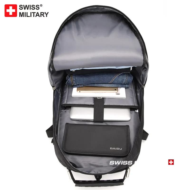 SWISS MILITARY Nouveau sac multifonctionnel de grande capacité pour homme, sac à dos de voyage à la 