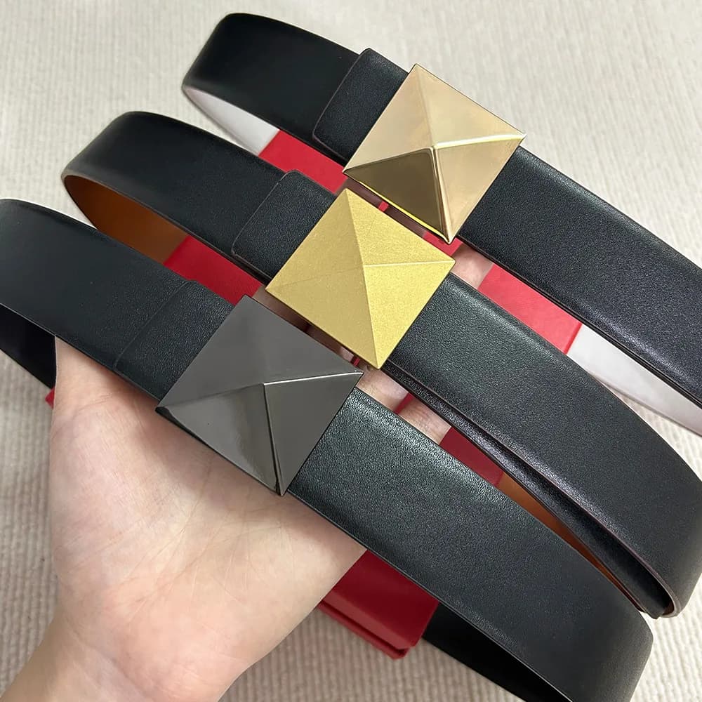 2024 Nouveau large 4CM marque de luxe célèbre ceinture Designer mode réversible femmes ceinture dame
