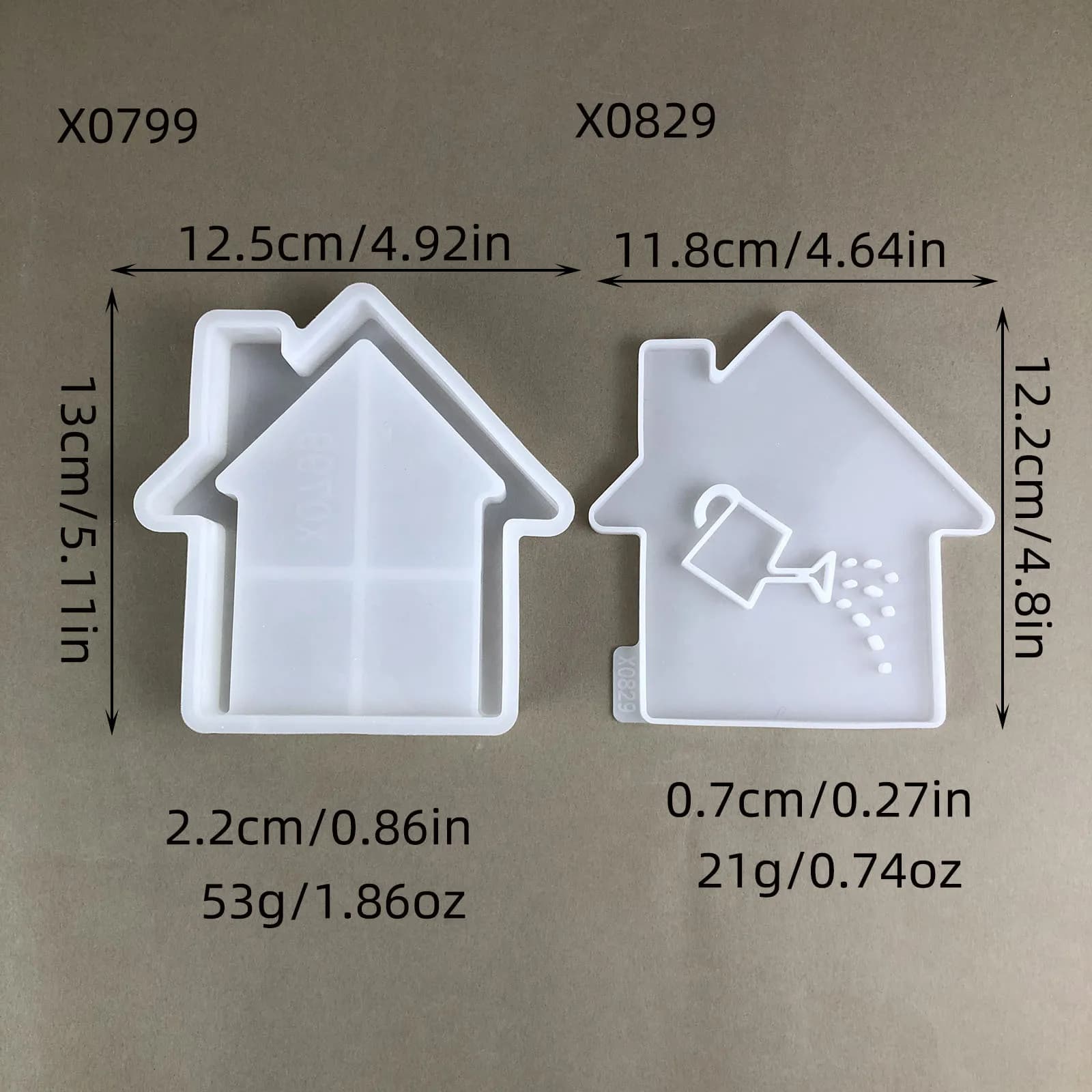 Moule en silicone en forme de maison – Boîte décorative en ciment et plâtre DIY, mini décoration d'i