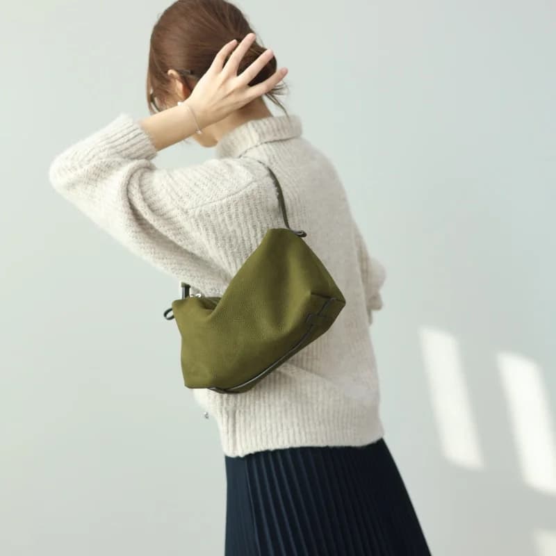 Sacs à bandoulière vintage en cuir véritable pour femmes, sac à main souple, bandoulière réglable, f