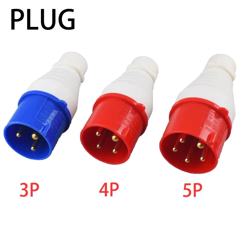Prise et prise industrielles IP44, connecteur étanche 3 broches 4 broches 5 broches 16A/32A, connexi