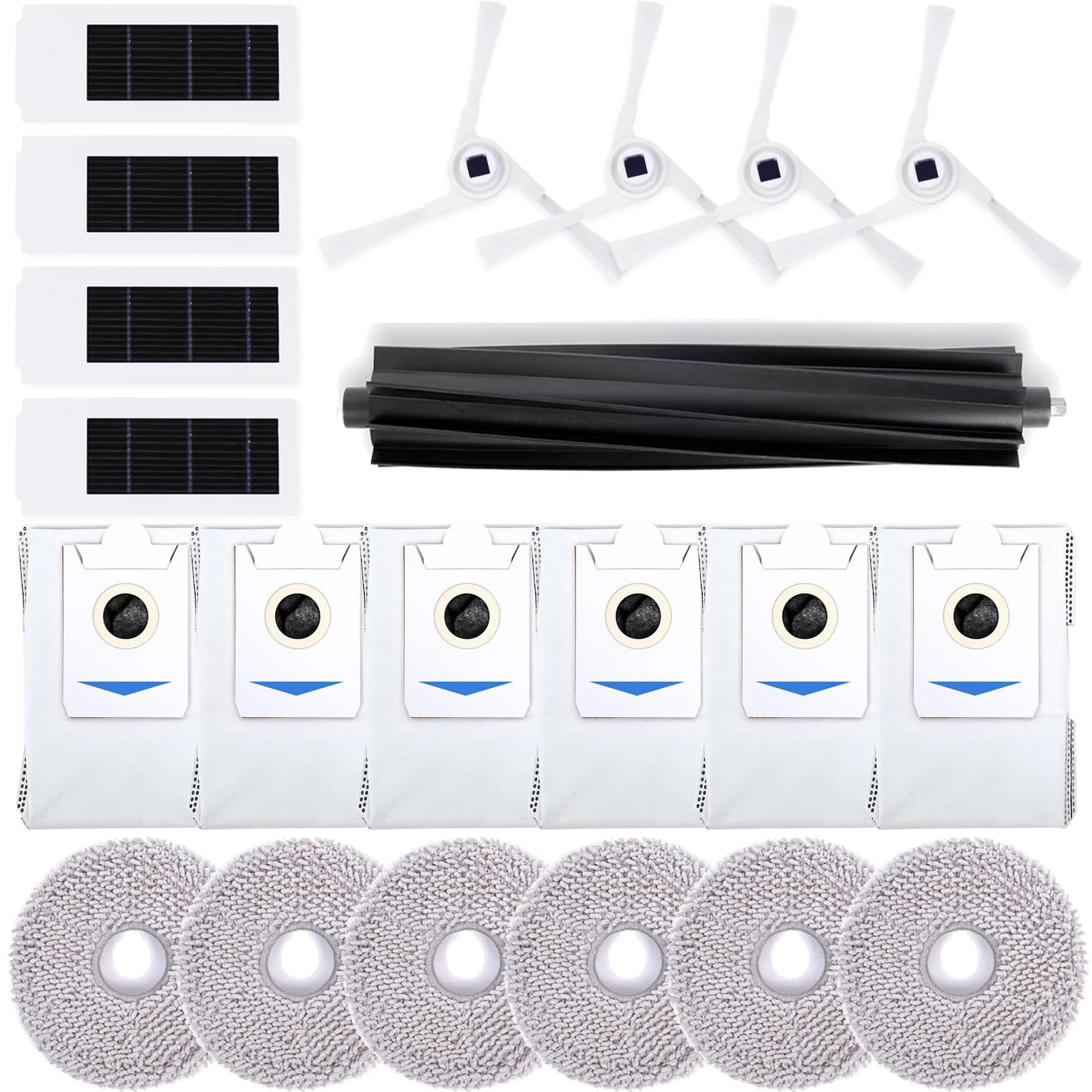 【Optionnel】 Accessoires compatibles avec l'aspirateur robot Ecovacs Deebot X2 Omni, rouleau, filtre,
