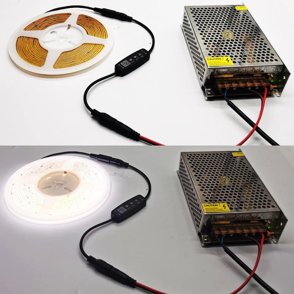 Mini contrôleur de Led sans fil, bouton variable, Bluetooth, pour bande lumineuse monochrome 3014 CO