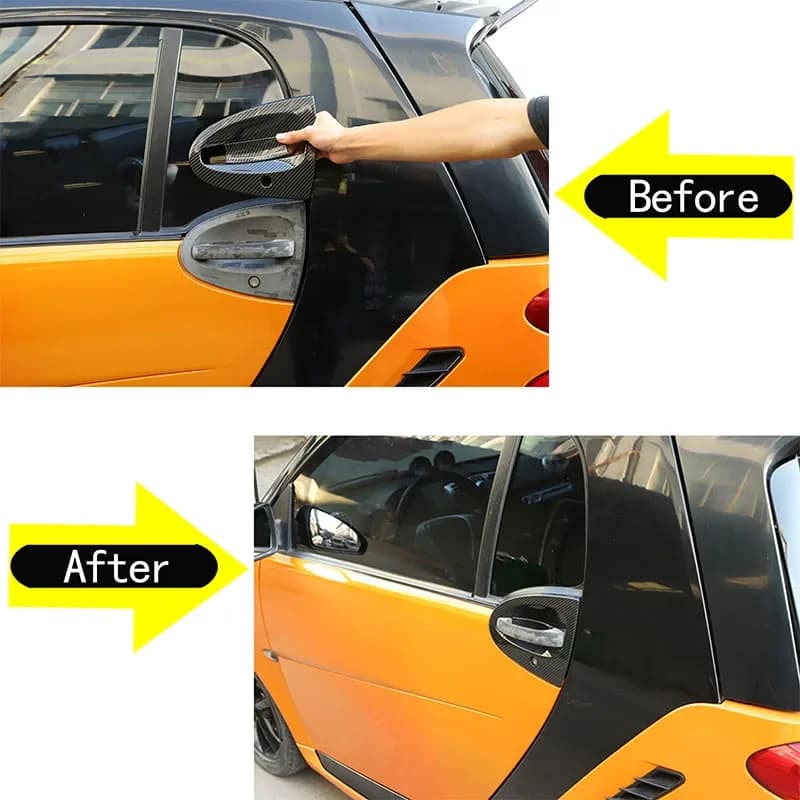 Pour mercedes-benz Smart 451 Fortwo 2009-2015 ABS bol de porte de voiture couvercle de protection dé