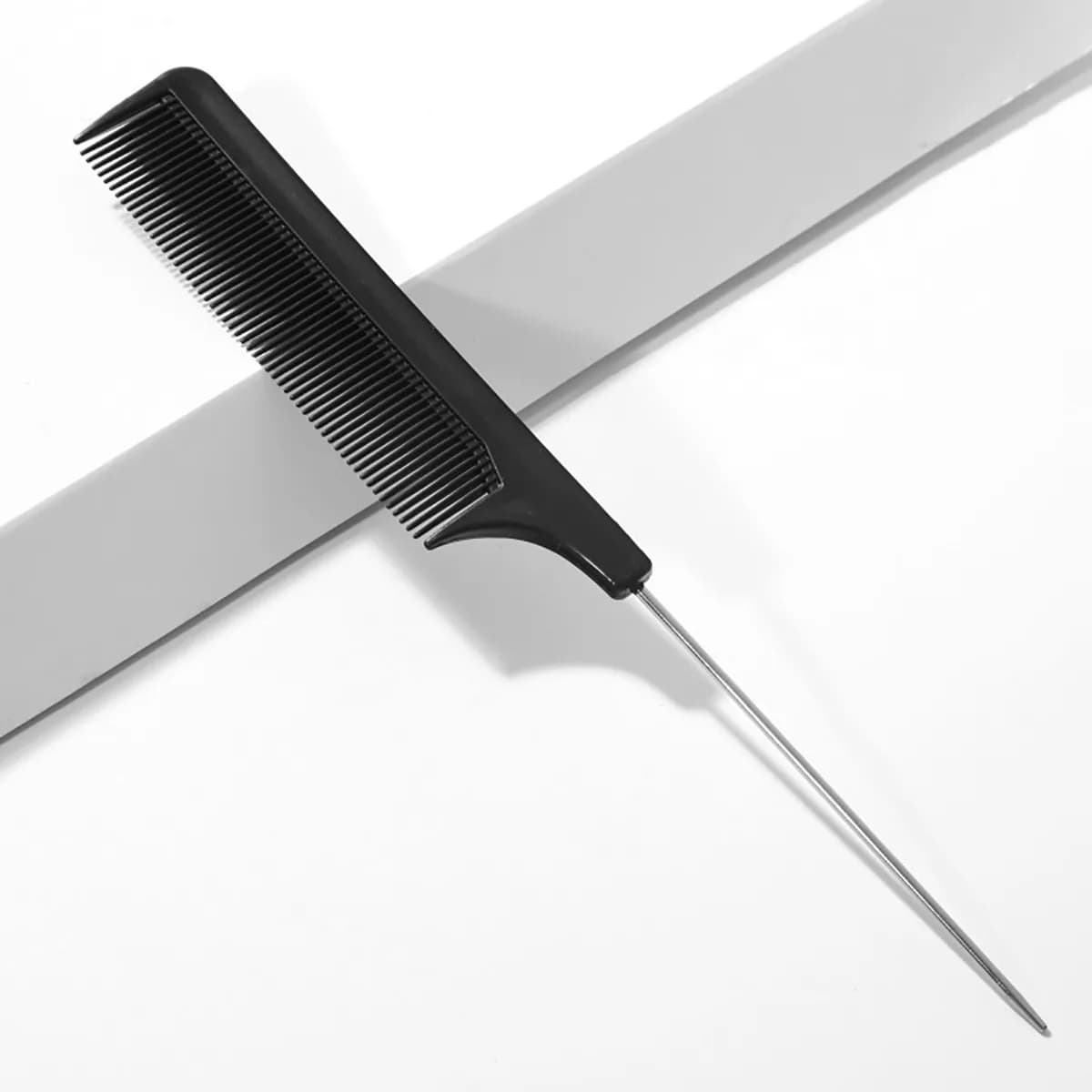 Peignes à queue professionnels en acier inoxydable pour salon de coiffure, outils de coiffage à dent