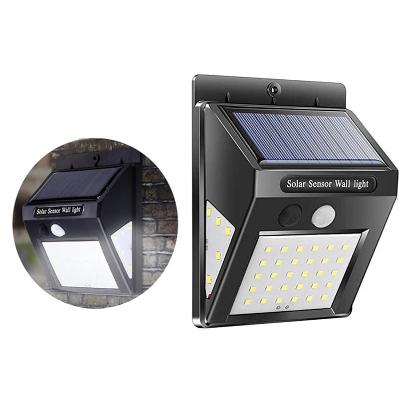 Nouveau capteur LED lampe murale solaire 40 lampe perles extérieure étanche jardin cour lampe décora