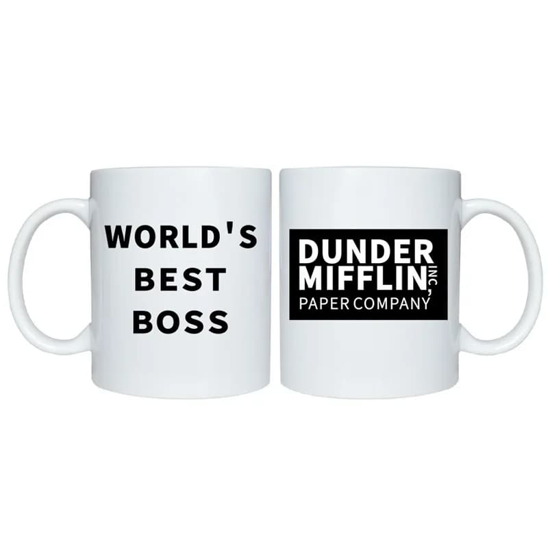 Mug en céramique Office Boss, mug à café, mug du meilleur patron de Dunder Mifflin