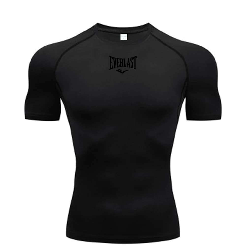 T-shirt de compression à manches courtes pour homme Everlast - Couche de base athlétique pour la gym