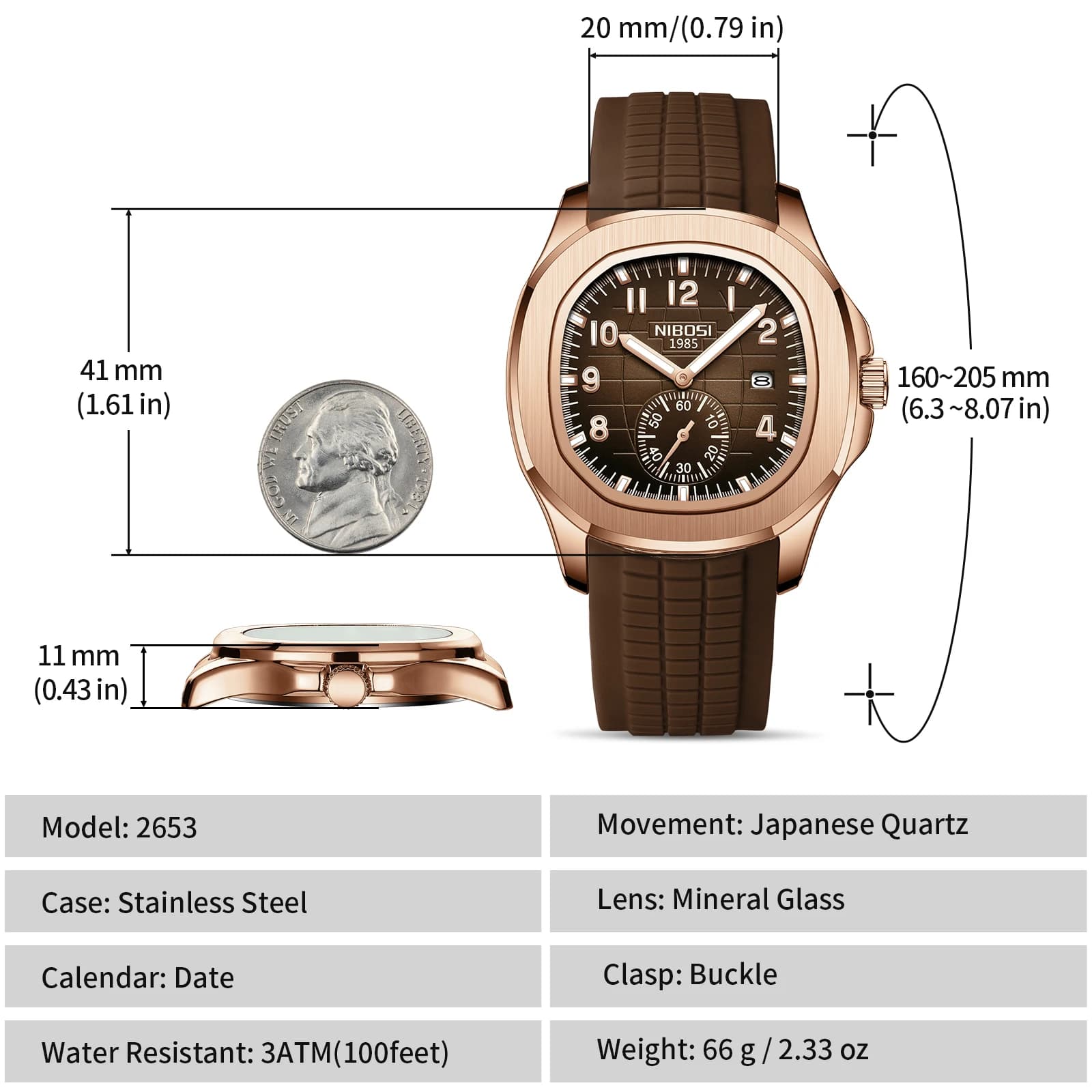 NIBOSI nouvelles montres haut de gamme de luxe étanche lumineux numérique montres à Quartz décontrac