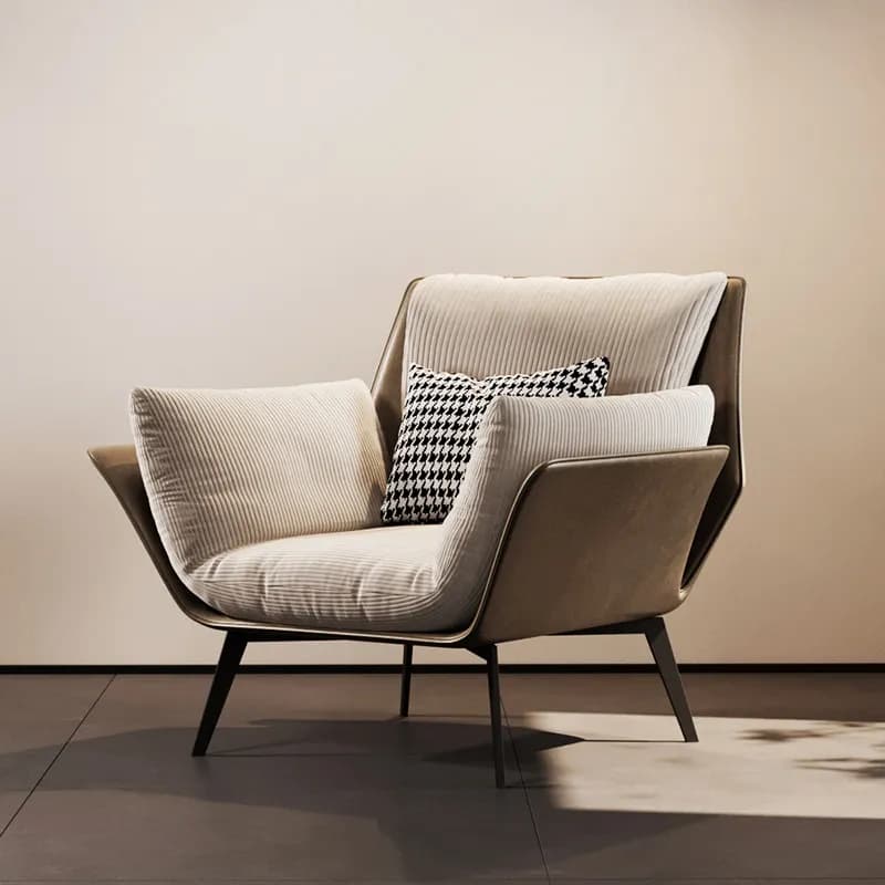 Chaises de salon italiennes confortables, chaises inclinables élégantes pour adultes, design de bure