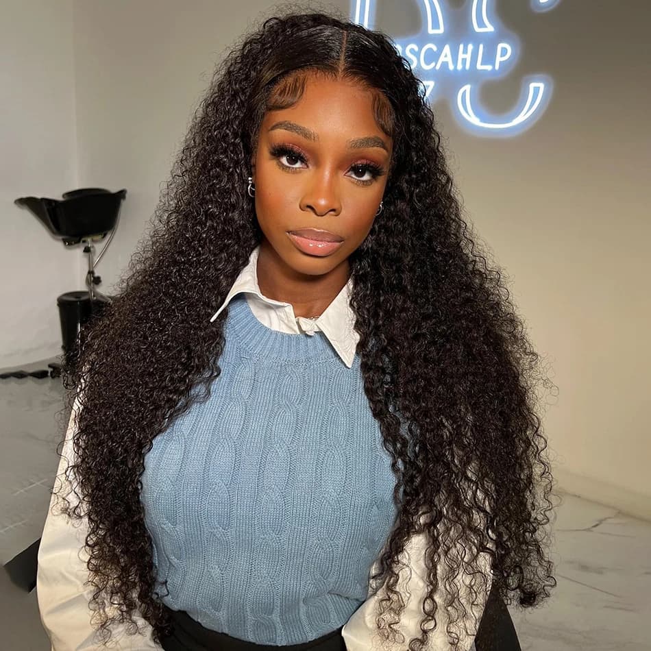 Wiggogo 250 densité 30 pouces vague profonde frontale perruque Hd dentelle perruque 13X6 cheveux hum