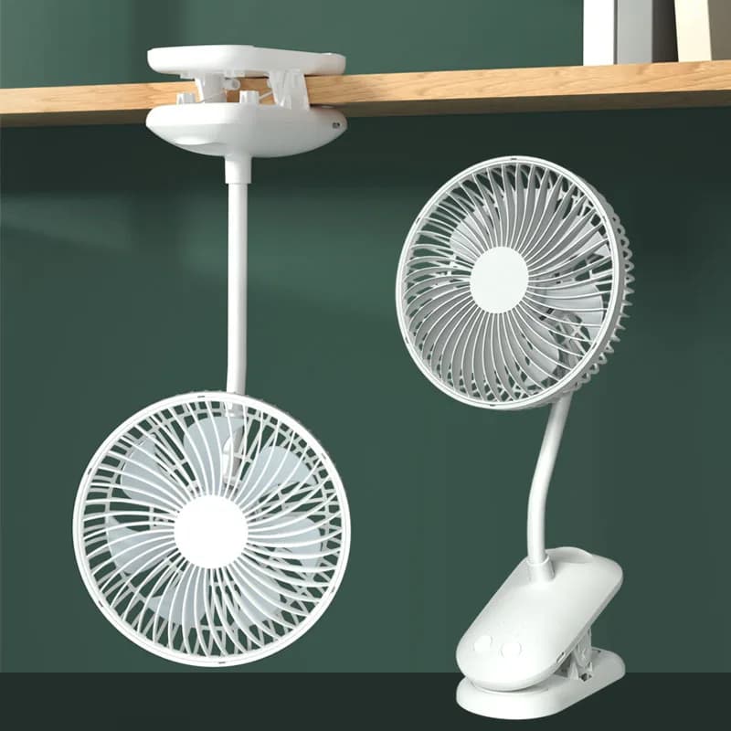 KASYDoFF-Ventilateur de table rotatif à 720 °, portable, avec 4 engrenages, silencieux, pour pousset