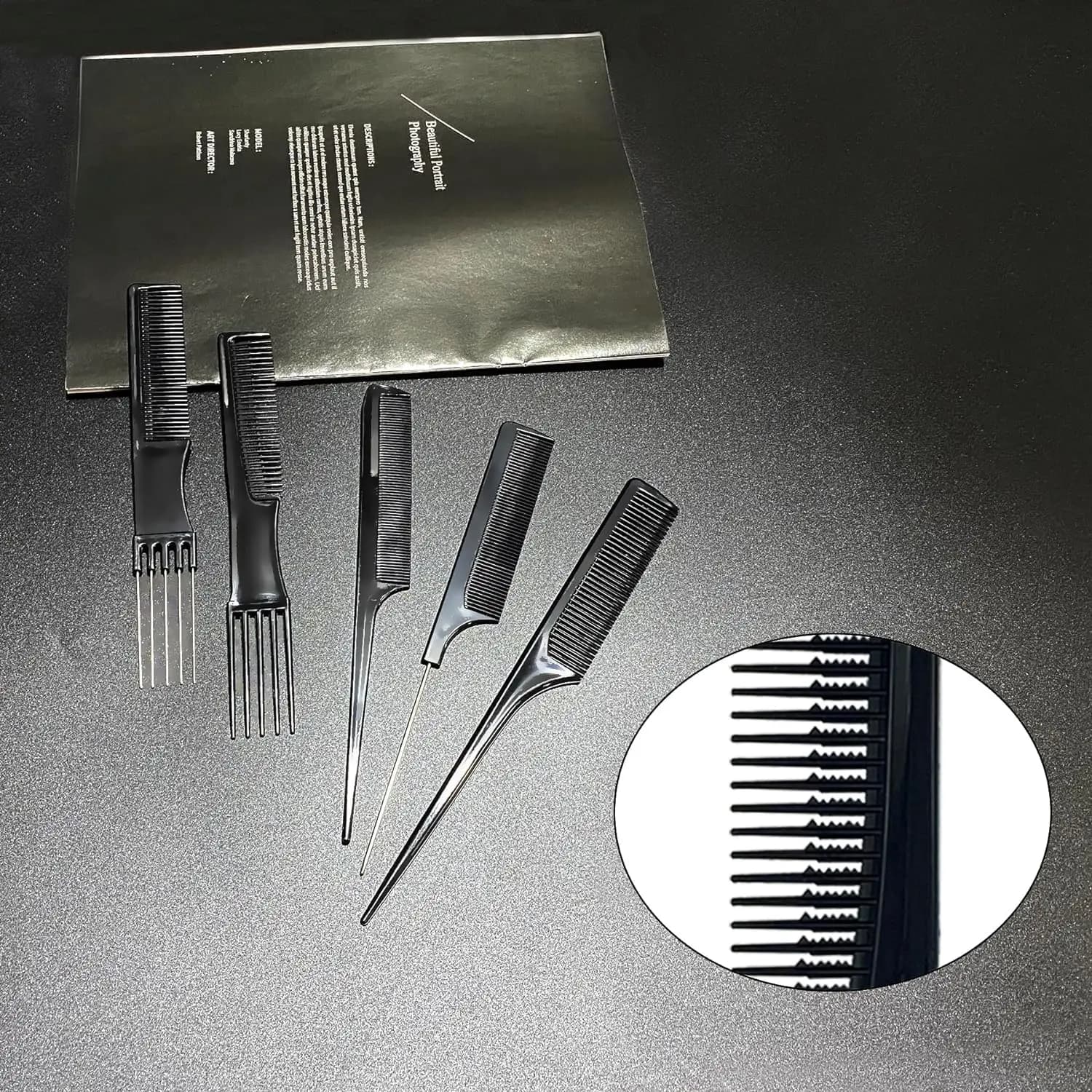 Ensemble de peignes de coiffure 10 pièces, ensemble de peignes de coiffure, peigne de styliste antis
