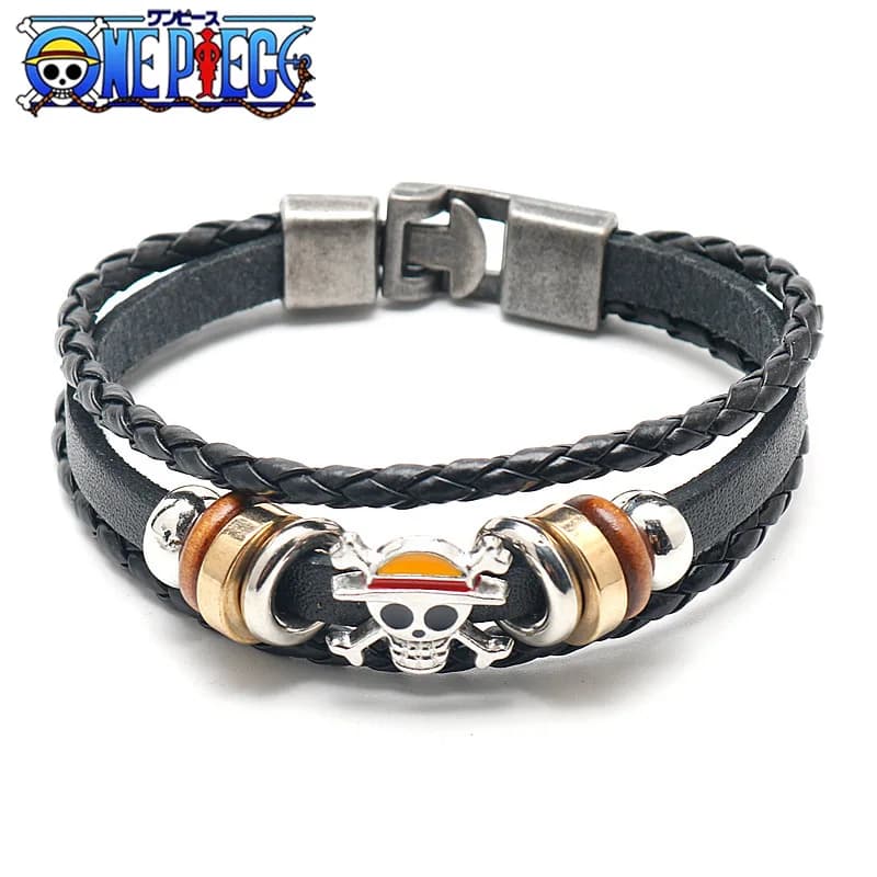 Bracelet une pièce en cuir Vintage européen et américain, périphériques d'animation, accessoires de 
