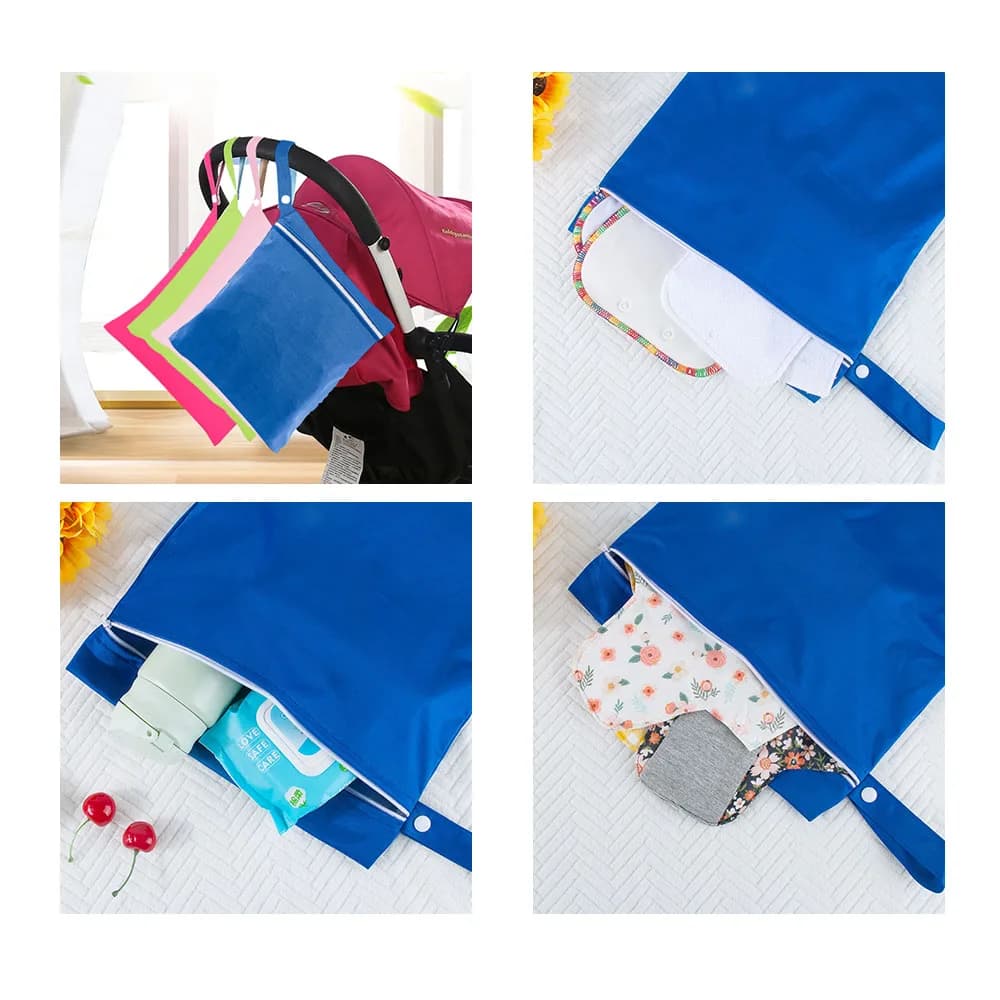BIAI PUL – sac humide imperméable de couleur unie, sac à couches réutilisable, sac de rangement de s
