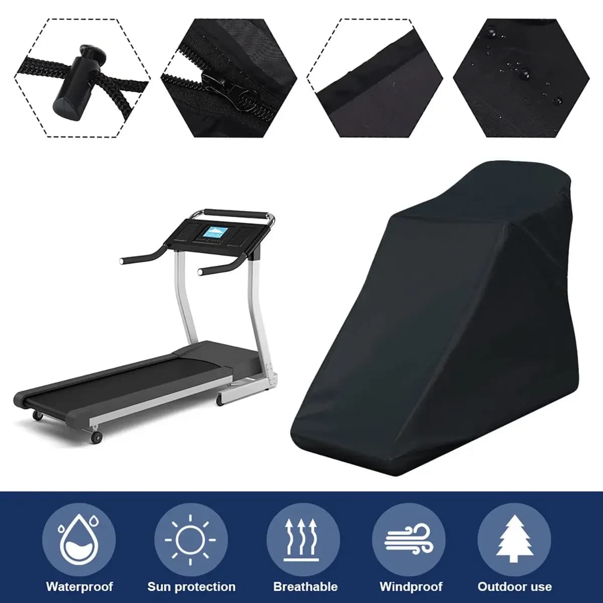Couverture de tapis roulant intérieur extérieur course Machine de Jogging couvertures anti-poussière