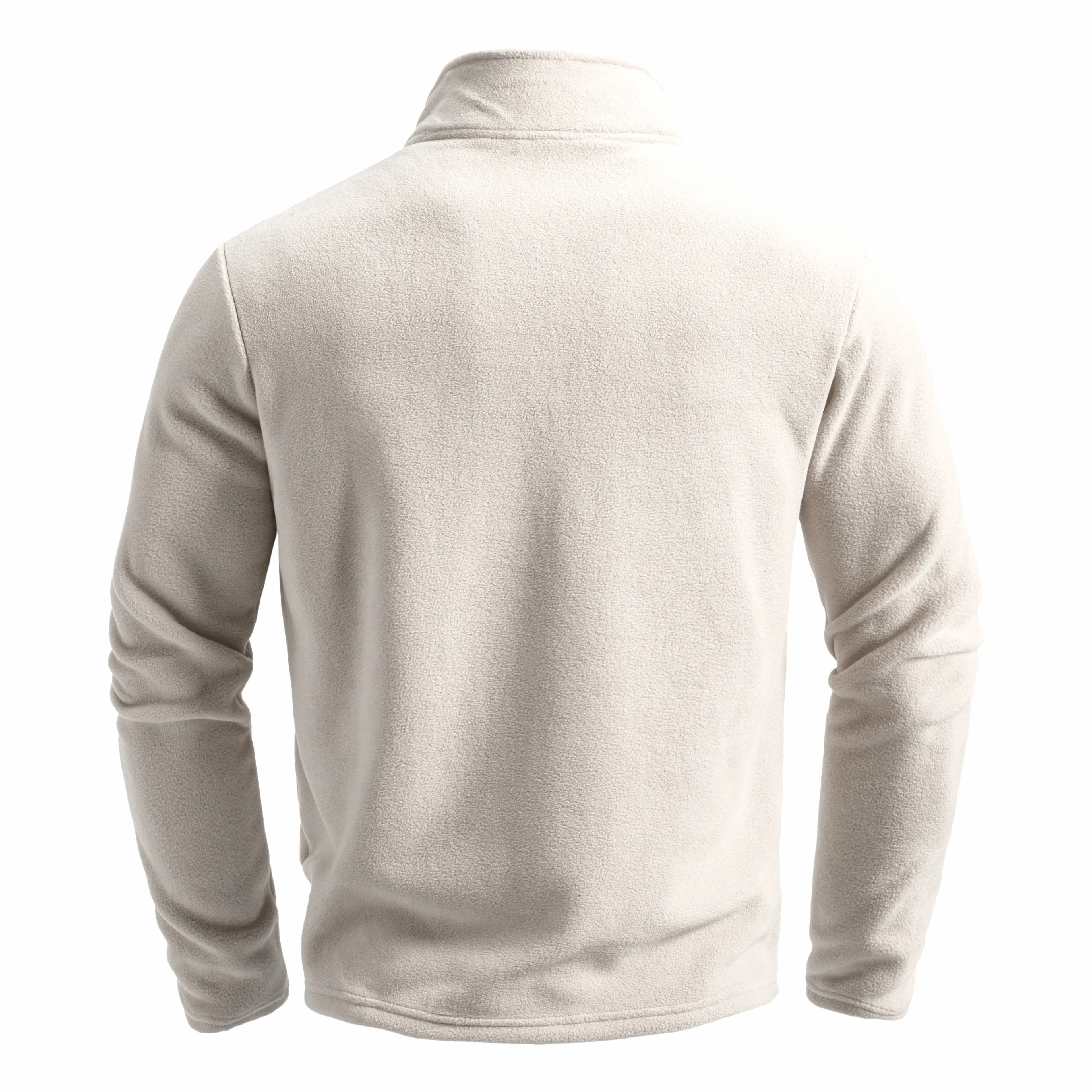 Pull chaud d'extérieur pour hommes, mode hiver, chaud et confortable, demi-fermeture éclair, couleur