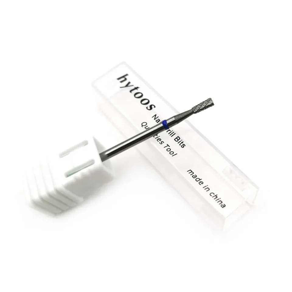 HYTOOS forets coniques inversés (coupe R) foret à ongles en carbure 3/32 pour manucure cuticules pro