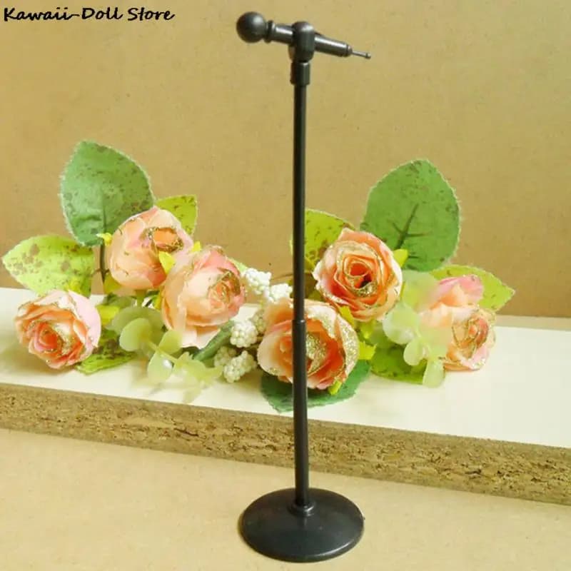 Mini Microphone en Plastique Mignon, Accessoires de Meubles Miniatures, Maison de Course