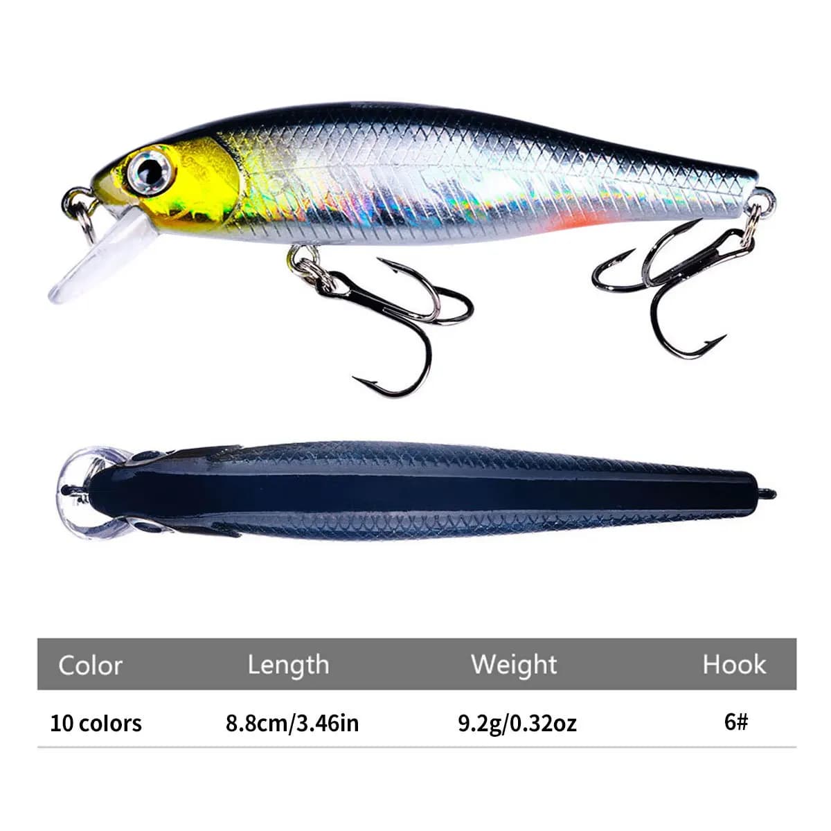 Minnow manivelle Wobbler Jerkbait leurre de pêche 8.8Cm 9G Isca artificiel Carkbait Wobblers Swimbai