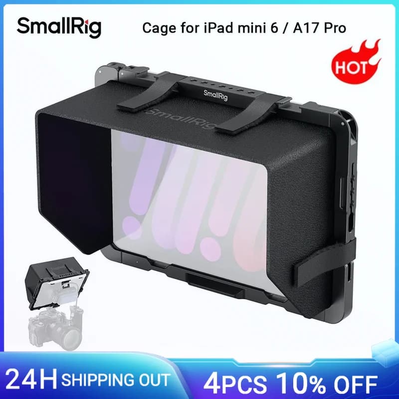 SmallRig-Pare-soleil Velcro pour iPad Mini 6 / A17 Pro, avec poignées amovibles, compatible avec Qui