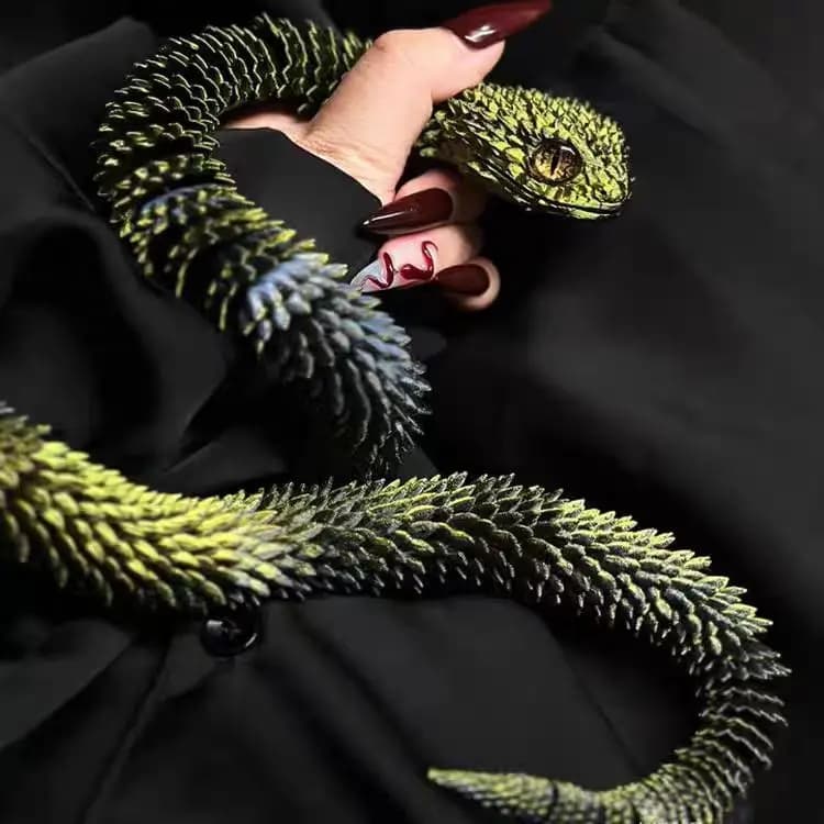 Décoration de salle serpent imprimé en 3D, cadeaux amusants, rotatif, réaliste, pour bureau, maison,