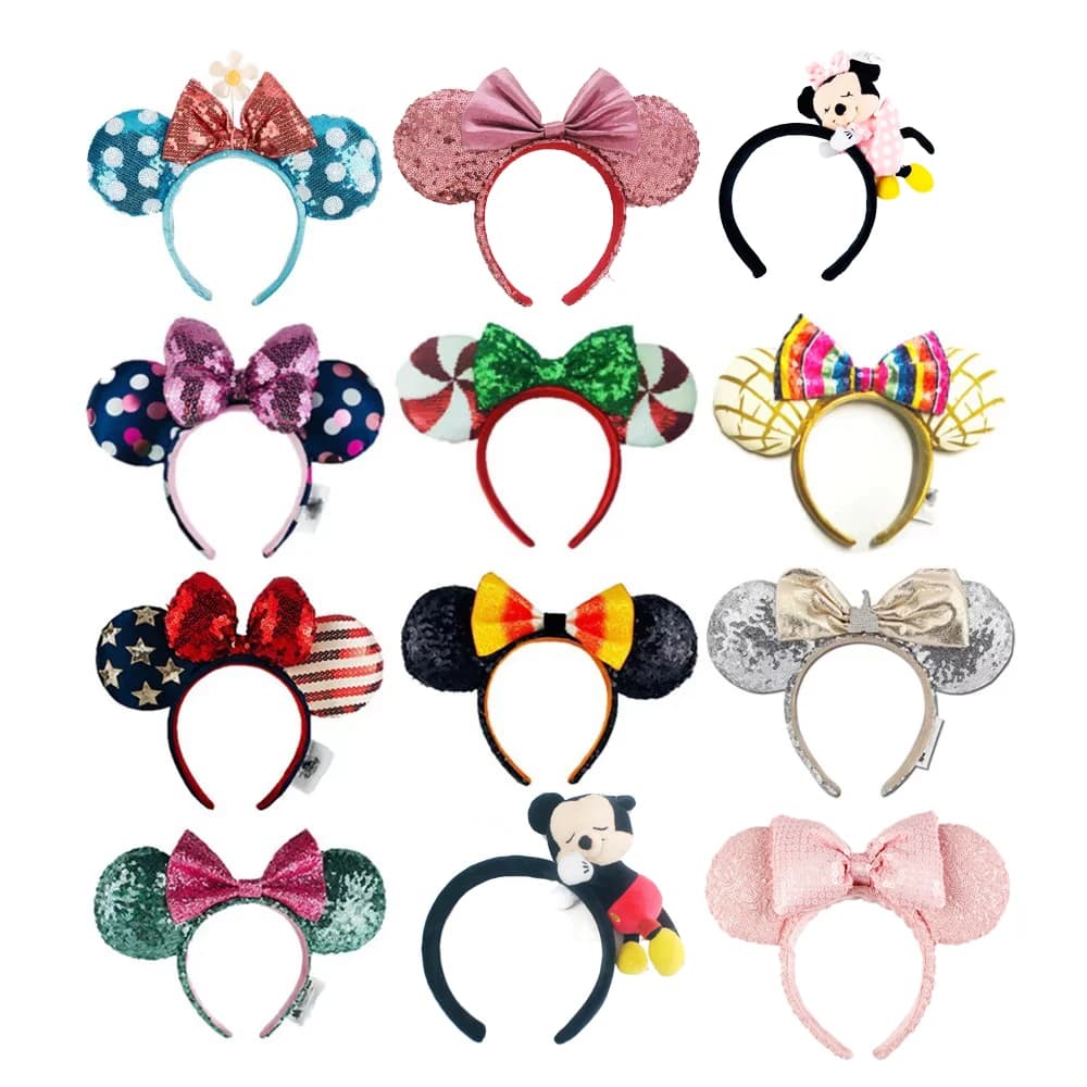 Disney peluche Animal bandeau Mickey paillettes oreilles COSTUME Hallowmas bandeau Cosplay peluche c