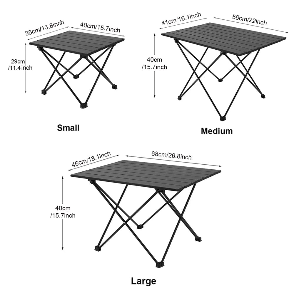 Table pliante pour Camping en plein air, bureau en aluminium avec sac de transport, Table légère pou