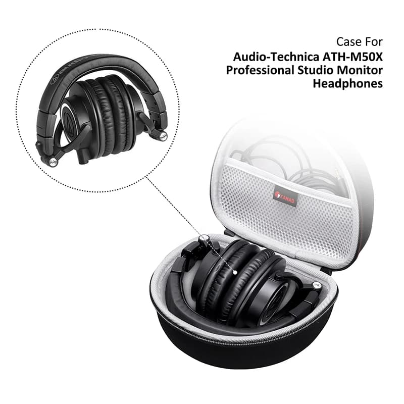 XANAD EVA étui rigide pour Audio Technica ATH M20X/M20xBT/M30x/M40x/M50X/M50xBT2/M60X/M70X casque sa