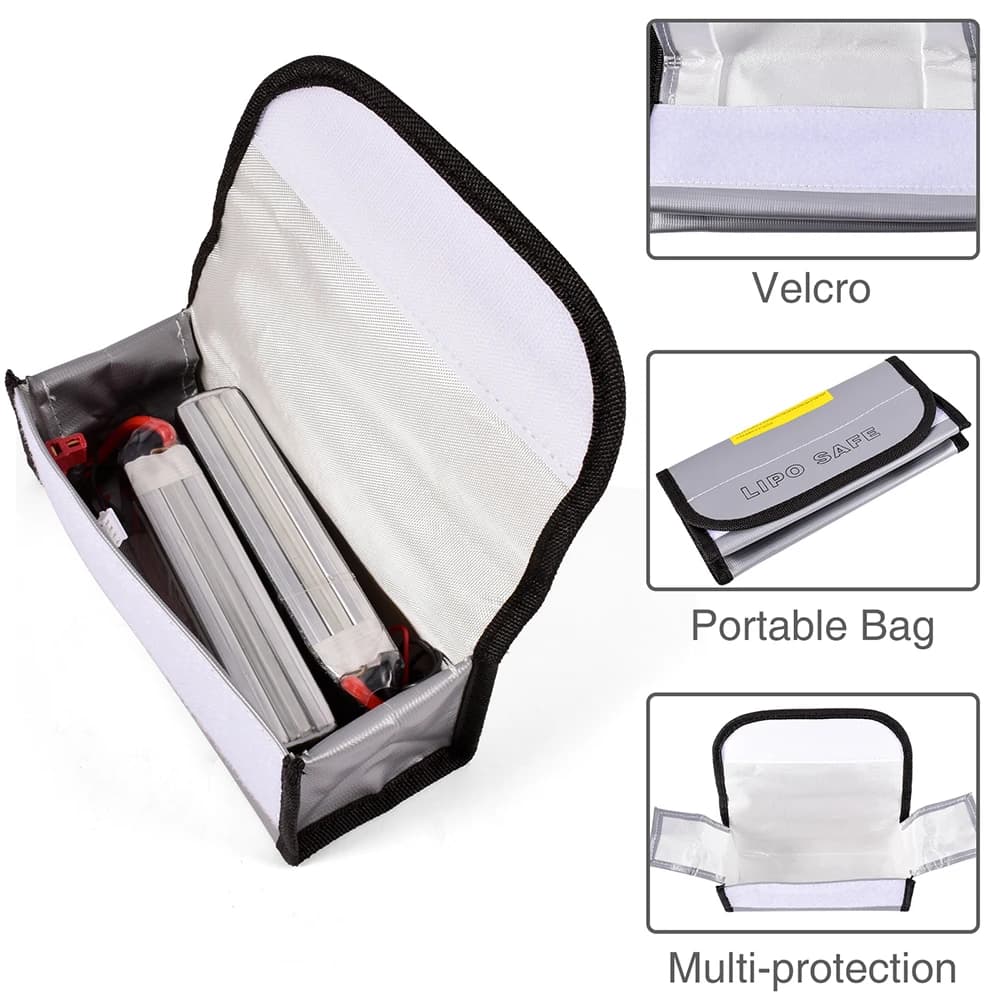 Lipo garde sac de sécurité ignifuge antidéflagrant Portable Lipo sac de sécurité 215*115*155mm pour 