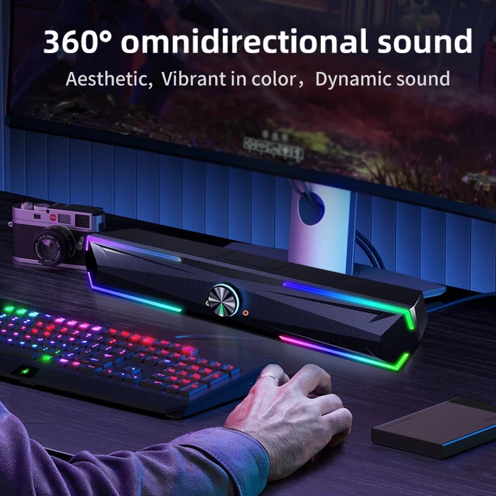 Haut-parleur d'ordinateur 4D, barre de son, caisson de basses de jeu stéréo, Bluetooth 2.0, pour Mac