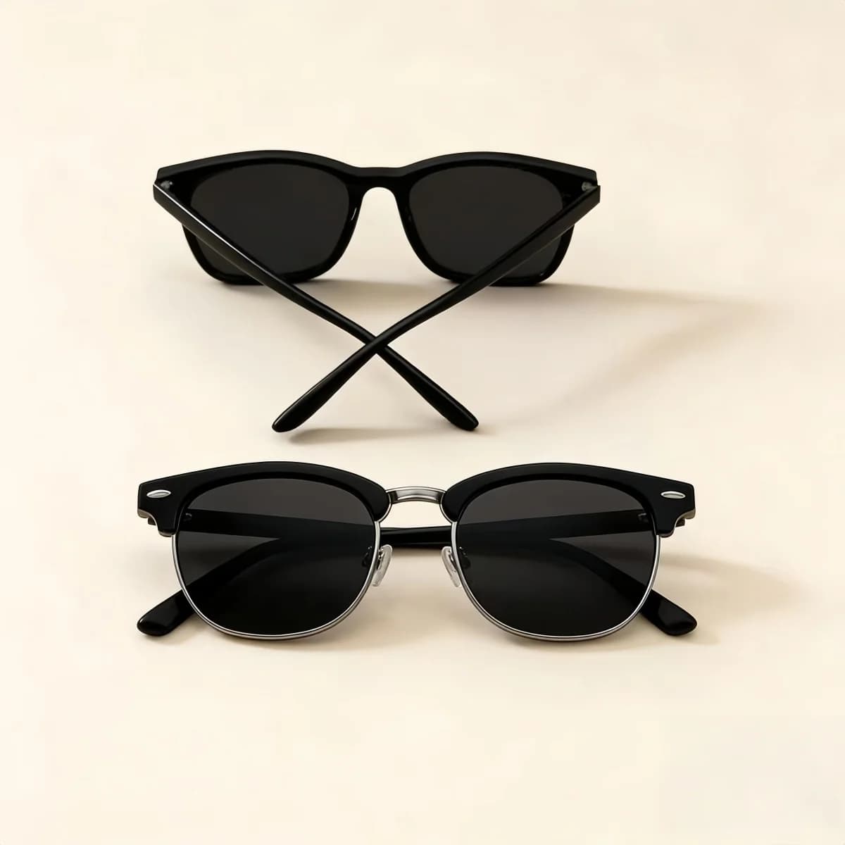 2 paires de lunettes de soleil tendance, style rétro européen et américain, unisexe, classiques, Y2K
