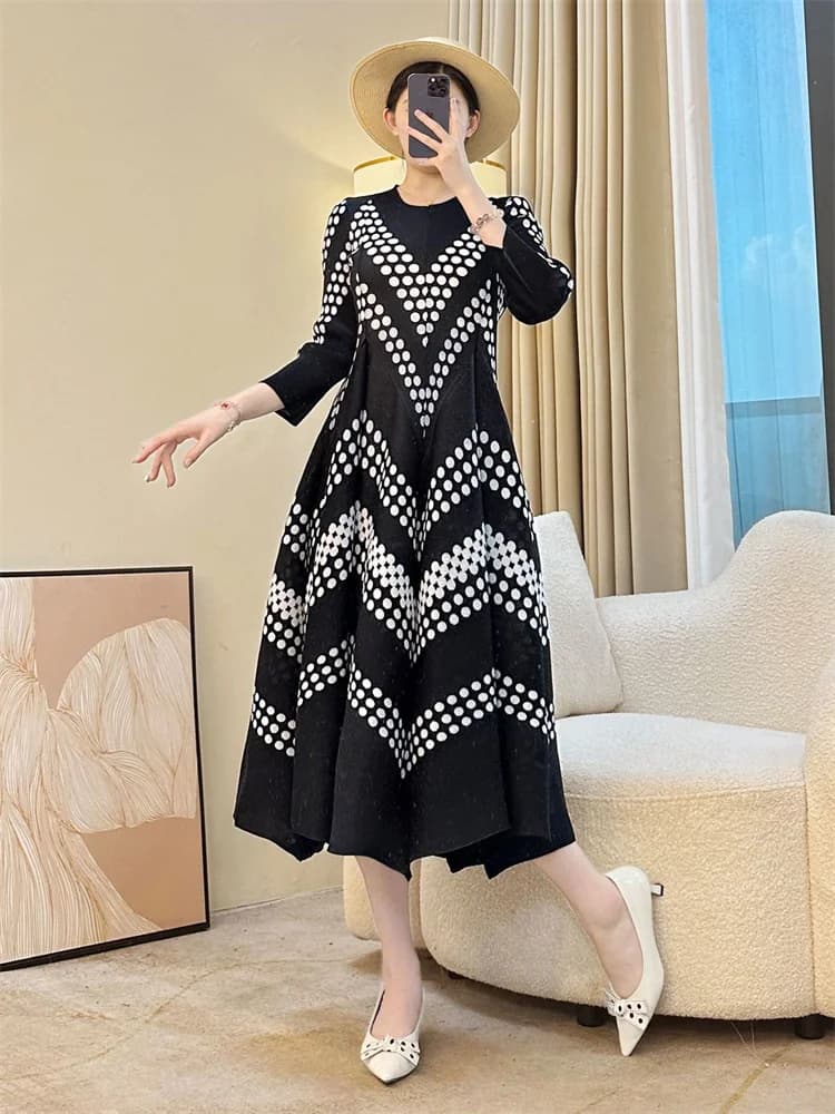 Robe longue ample et élégante pour femmes, nouvelle mode printemps et été 2026, littéraire française