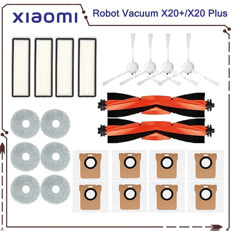 Pièces et accessoires pour aspirateur Robot Xiaomi X20 + / X20 Plus, brosse latérale principale, fil