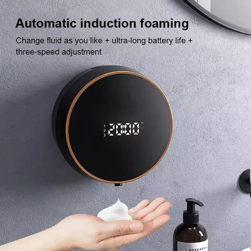 Distributeur automatique de savon à capteur sans contact, mousse de Type C, charge intelligente, lav