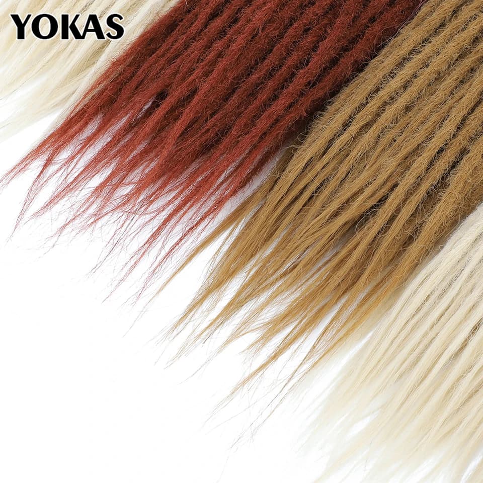 Extensions de Dreadlock synthétiques au Crochet faites à la main, 24 36 pouces, tresses au Crochet p