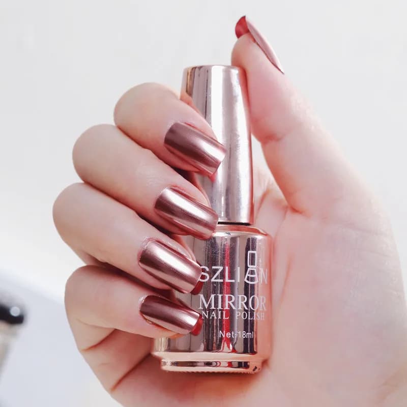 Vernis à ongles métallique effet miroir violet Rose or argent vernis à ongles pour ongles manucure l