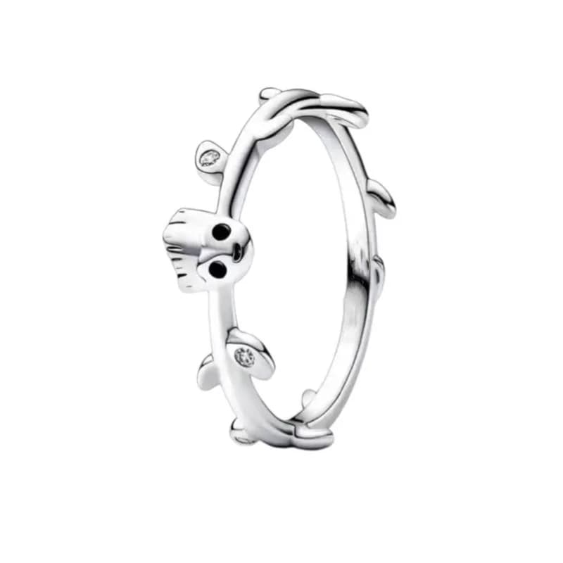 Bague en argent 925% pur avec nœud papillon, cœur et couronne en zircone, cadeau d'amour pour femmes