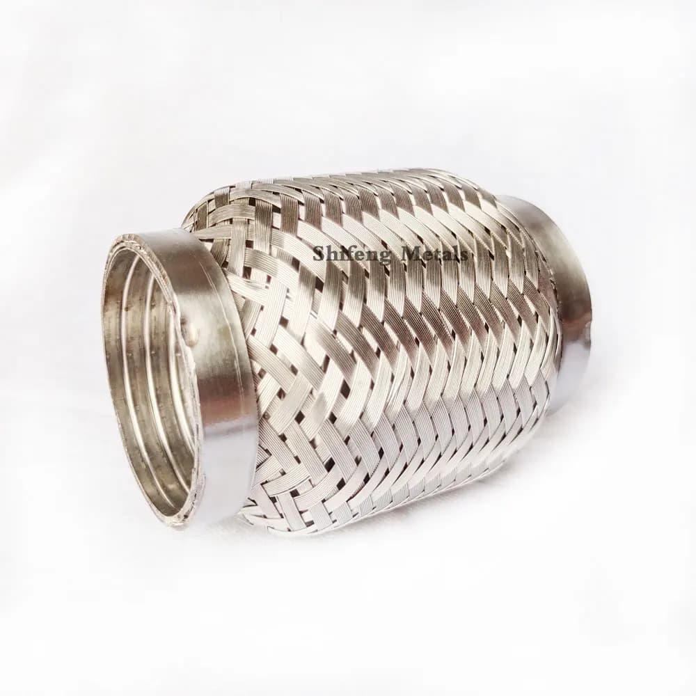 Longueur 102mm ss 304 tuyau flexible Tube d'échappement soufflet coupleur flexible avec tressage Fle