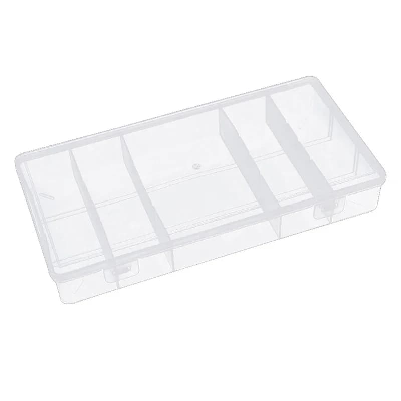 Organisateur d'outils d'extension de cils Vertical à 5 grilles, rectangulaire Transparent avec couve