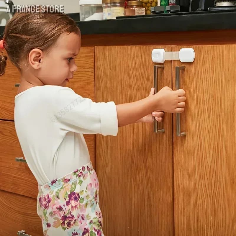 Serrure de sécurité pour bébé, serrure de sécurité pour tiroir, armoire adhésive pour tiroir, loquet