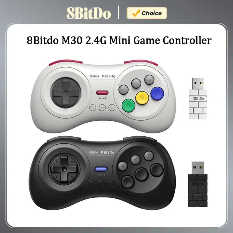 8Bitdo M30 2.4G Mini manette de jeu contrôleur pour Sega Genesis Mini et Mega Drive Mini Console de