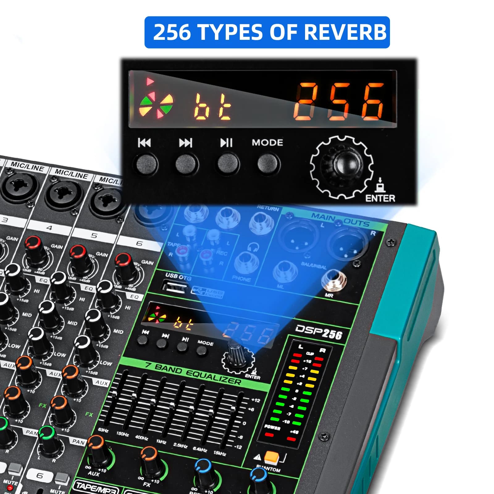Console de mixage audio professionnelle Depusheng MG6, 6 canaux, table de mixage DJ, système d'inter