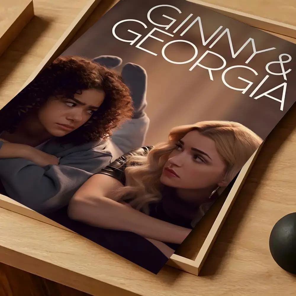 Affiche de la série télévisée Ginny & Georgia, autocollant artistique auto-adhésif en papier impermé