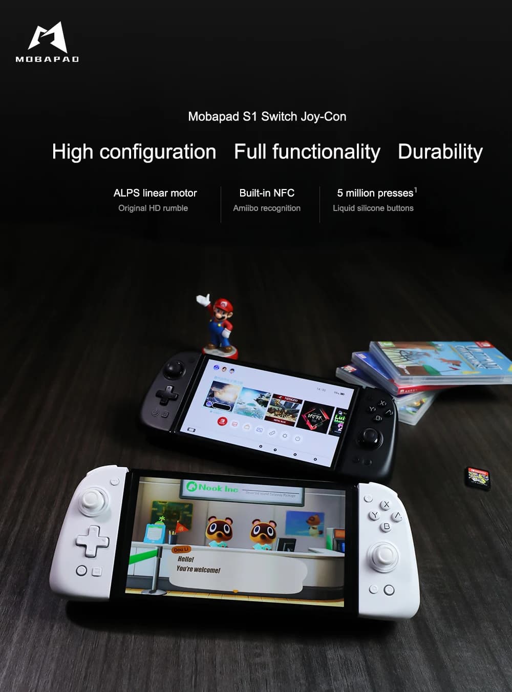 Contrôleur MOBAPAD S1 HD/S1 S pour Nintendo Switch OLED Joypad avec Console de Joystick Hall pour ma