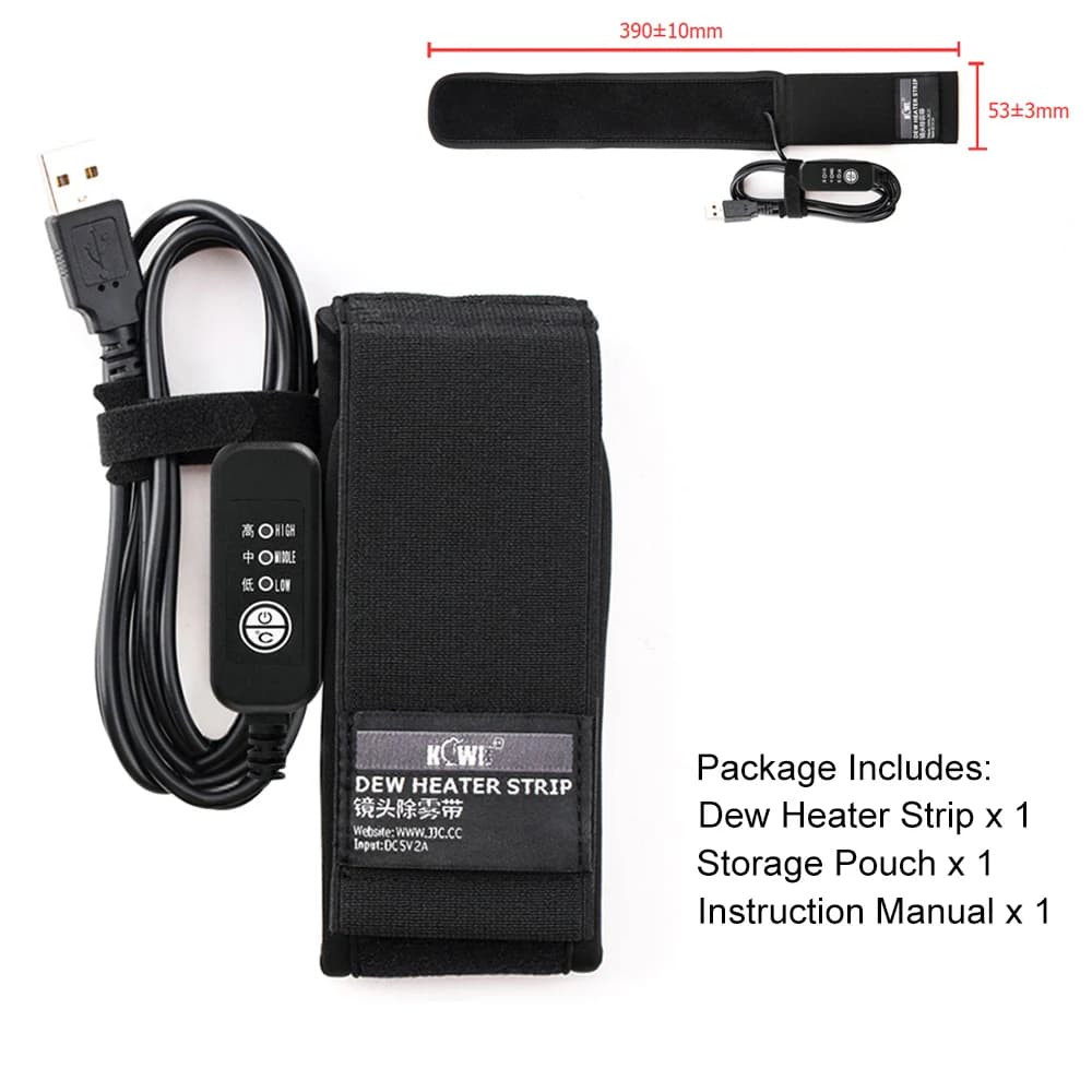 Chauffe-objectif USB, dissolvant de rosée, pour Nikon, Canon, Sony, Fujifilm, Olympus, télescopes, p